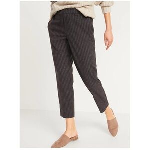 NWT Straight Leg Ankle Pants Charcoal Pinstripe Sz 2 (XS)